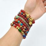 Bohemian Bracelet Sets for Women - 6 Sets Stackable Stretch Bracelets Multi-color Boho Jewelry for Women Hippie Bracelets Dainty Jewelry Best Friend Gift - Image 3